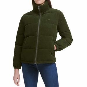 Levi’s Corduroy Puffer Coat - Dark Green